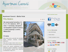 Tablet Screenshot of apartmani-carevic.com